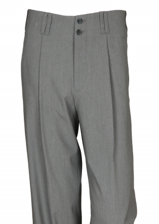 Bundfaltenhose in Grau